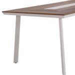 Τραπεζι Αλουμινιου Taber HM5131.11 Λευκο Με Polywood Top 200x100x75υεκ - Image 8
