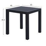 Τραπεζι Αλουμινιου Qiana HM5402.02 Γκρι 45x45x45,5υ Εκ. - Image 2