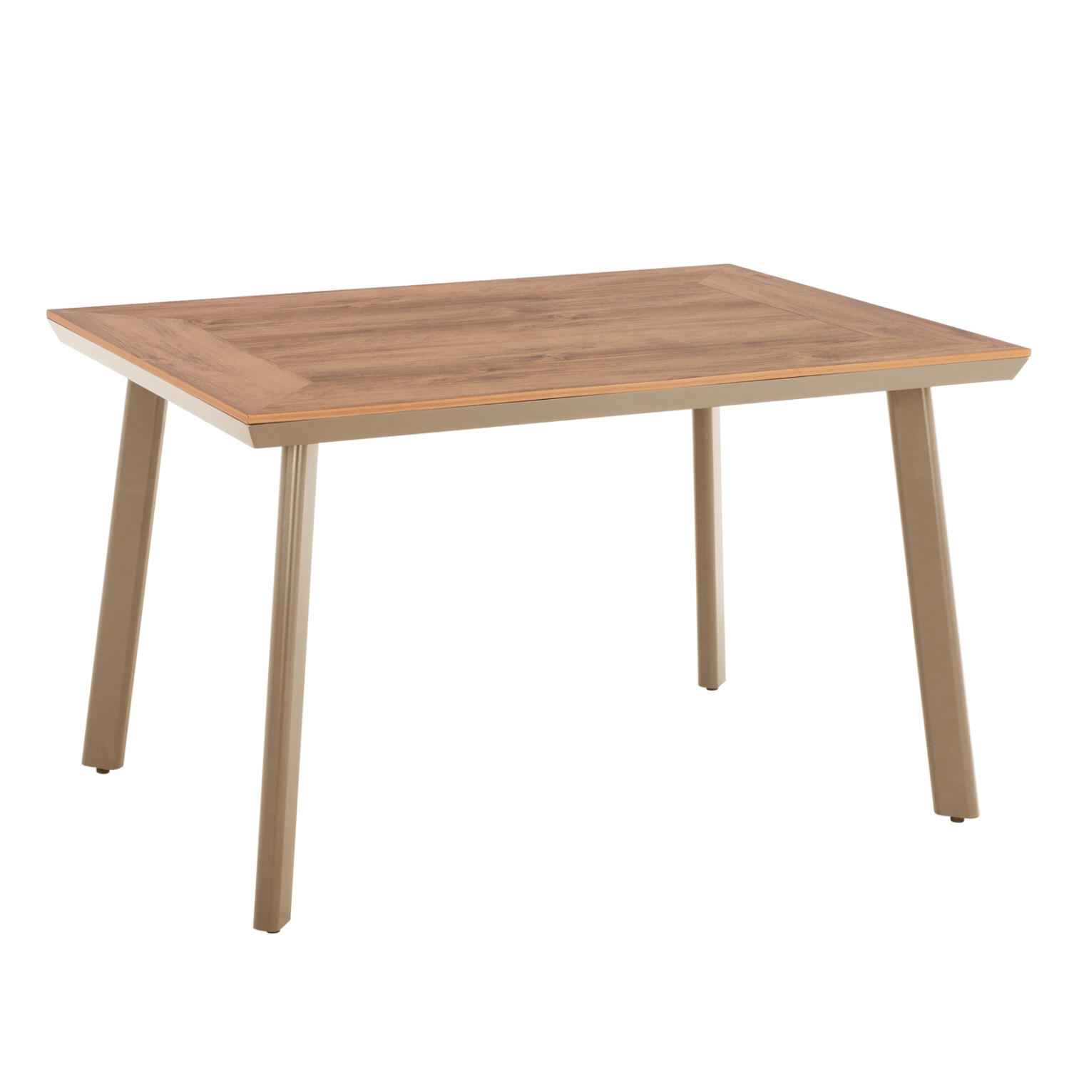 trapezi-aloyminioy-fb9556204-kapoytsino- Τραπεζι Αλουμινιου Taber HM5562.04 Καπουτσινο Με Επιφανεια Polywood 120x80x75υεκ. - Image 1