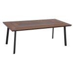 Τραπεζι Αλουμινιου Taber Με Polywood 200x100 Γκρι HM5131.12