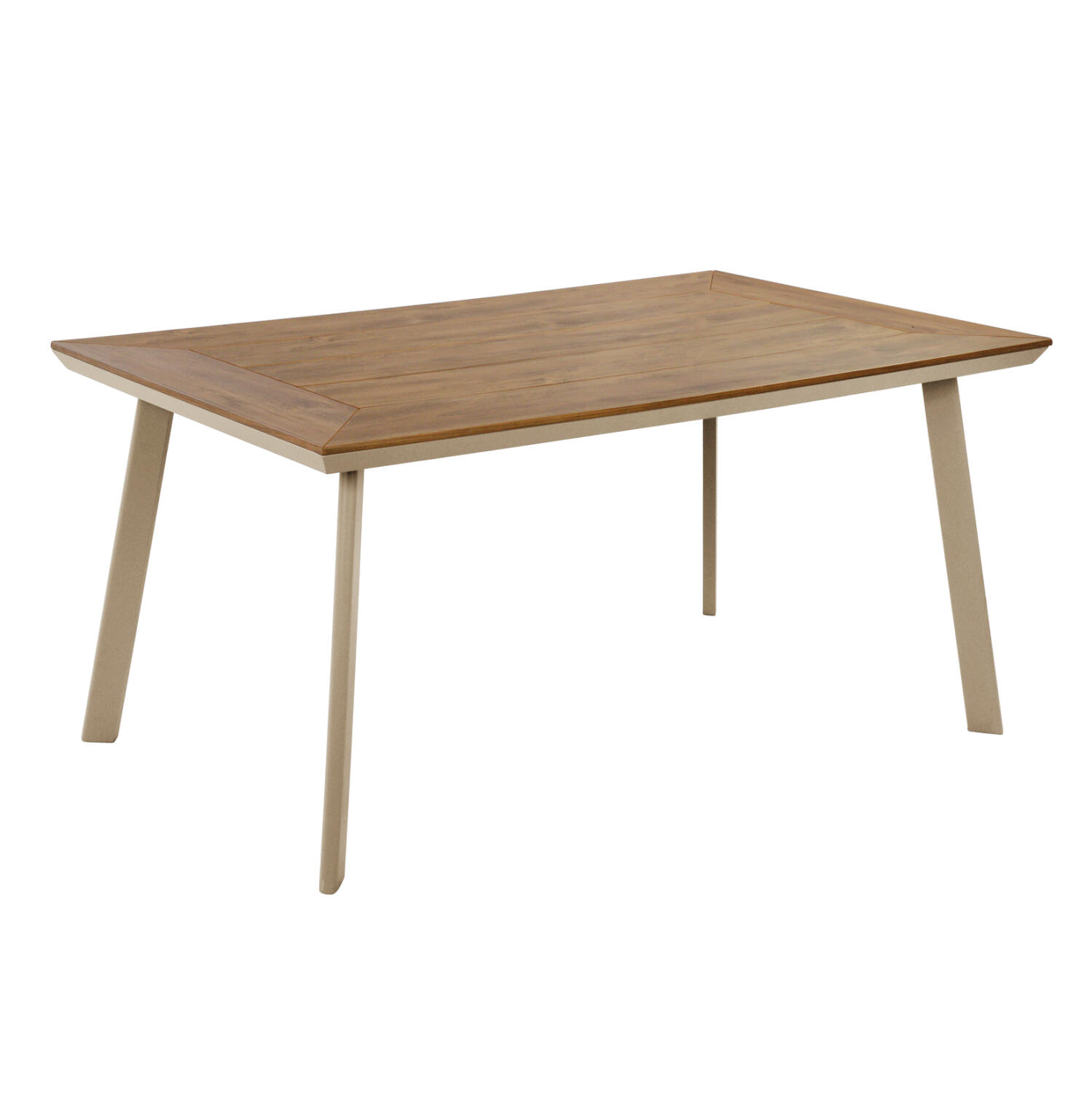 trapezi-aloyminioy-me-polywood-fb9513204 Τραπεζι Αλουμινιου Με Polywood Taber HM5132.04 Καπουτσινο 160x92x72υεκ - Image 1