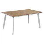 Τραπεζι Αλουμινιου Taber Με Polywood HM5132.11 Λευκο 160x92x72υ