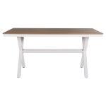 Τραπεζι Αλουμινιου Ορθογωνιο Tawnee HM6037.02 Λευκο-Polywood Φυσικο 150x89,5x73υεκ - Image 3