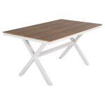 Τραπεζι Αλουμινιου Ορθογωνιο Tawnee HM6037.02 Λευκο-Polywood Φυσικο 150x89,5x73υεκ - Image 4