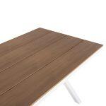 Τραπεζι Αλουμινιου Ορθογωνιο Tawnee HM6037.02 Λευκο-Polywood Φυσικο 150x89,5x73υεκ - Image 6