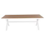 Τραπεζι Αλουμινιου Ορθογωνιο Tawnee HM6039.02 Λευκο-Polywood Φυσικο 219,5x89,5x73υ - Image 3