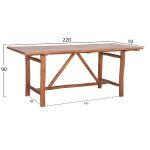 Τραπεζι Groove HM9390.01 Απο Ξυλο Μασιφ Τεακ 220x100x90υεκ. - Image 2