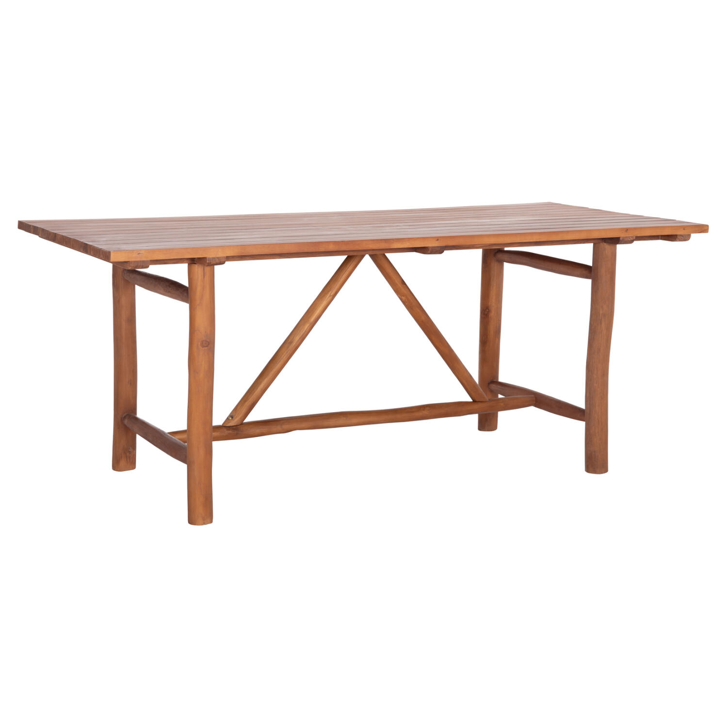 trapezi-apo-xylo-masif-teak-220x100x90ye Τραπεζι Groove HM9390.01 Απο Ξυλο Μασιφ Τεακ 220x100x90υεκ. - Image 1