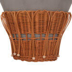 Τραπεζι Βοηθητικο Perral HM18164.03S Fiber Cement Γκρι-Φυσικο rattan--φ42x36υεκ - Image 5