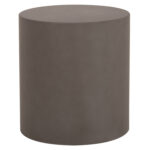 Τραπεζι Βοηθητικο Fiber Cement Στρογγυλο Kyoko HM6592.01 Γκρι φ40x43υεκ.