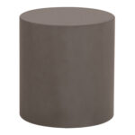 Τραπεζι Βοηθητικο Fiber Cement Στρογγυλο Kyoko HM6592.01 Γκρι φ40x43υεκ. - Image 3