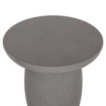 Τραπεζι Βοηθητικο Fiber Cement Στρογγυλο Hikari HM6593.01 Γκρι φ46x48υεκ. - Image 5