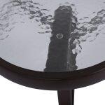 Τραπεζι Bruno 150x90χ72υεκ. Καφε Μεταλλικο Με Γυαλινη Επιφανεια HM5145.02 - Image 4