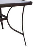 Τραπεζι Bruno 150x90χ72υεκ. Καφε Μεταλλικο Με Γυαλινη Επιφανεια HM5145.02 - Image 5