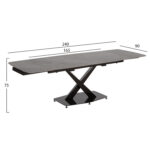 Τραπεζι Επεκτεινομενο Hoku HM18410 Κεραμικο Top Σε Γκρι Μαρμαρο 165/240x90x75υεκ. - Image 2