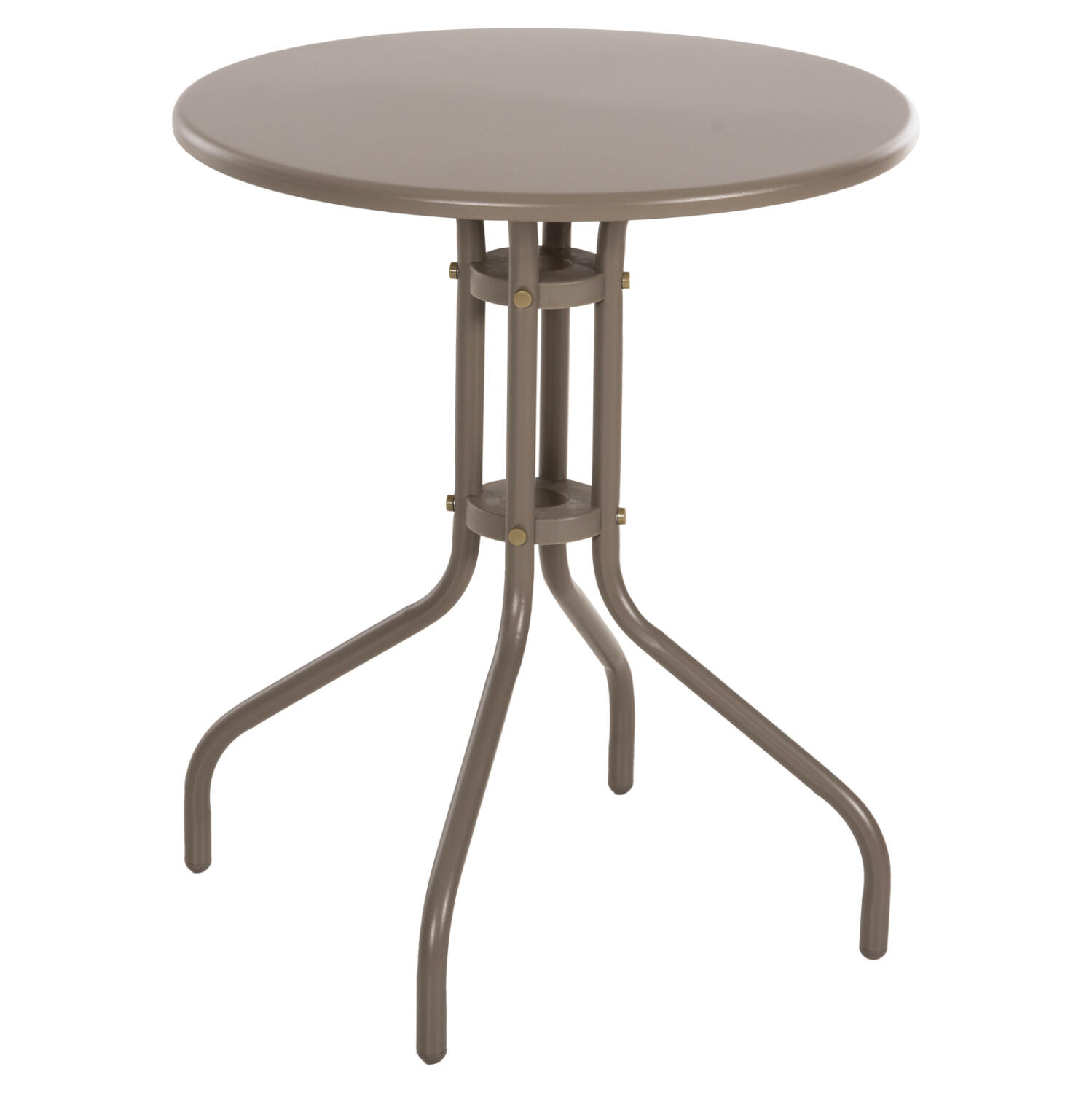 trapezi-exchoroy-stroggylo-fb9597304-met Τραπεζι Εξ.χωρου Στρογγυλο Lino HM5973.04 Μεταλλικο Σαμπανι φ60x70υεκ. - Image 1
