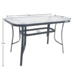 Τραπεζι Εξοχης Fylliana Steel Γκρι 120x70x70εκ G.r.d - Image 7