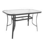 Τραπεζι Εξοχης Fylliana Steel Γκρι 140x80x70εκ
