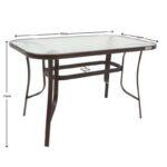 Τραπεζι Εξοχης Fylliana Steel Καφε 120x70x70εκ G.r.d - Image 8