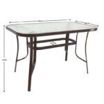 Τραπεζι Εξοχης Fylliana Steel Καφε 140x80x70εκ - Image 8