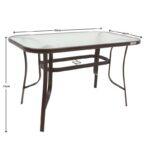 Τραπεζι Εξοχης Fylliana Steel Καφε 150x90x70εκ G.r.d - Image 8