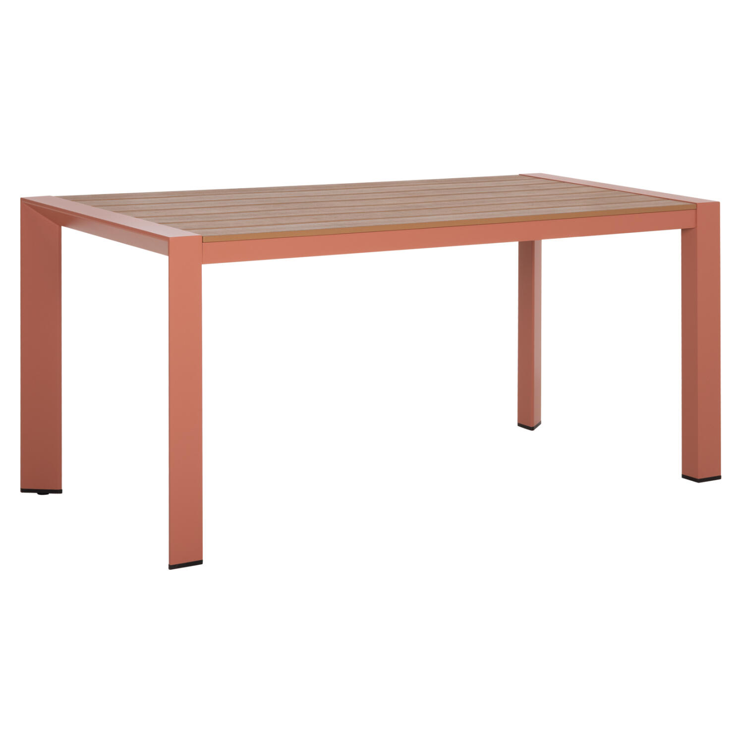 trapezi-exotchoroy-fb9605908-aloyminio-s Τραπεζι Εξωτ.χωρου Goya HM6059.08 Αλουμινιο Σe Terracotta & Polywood 160x80χ75υεκ. - Image 1