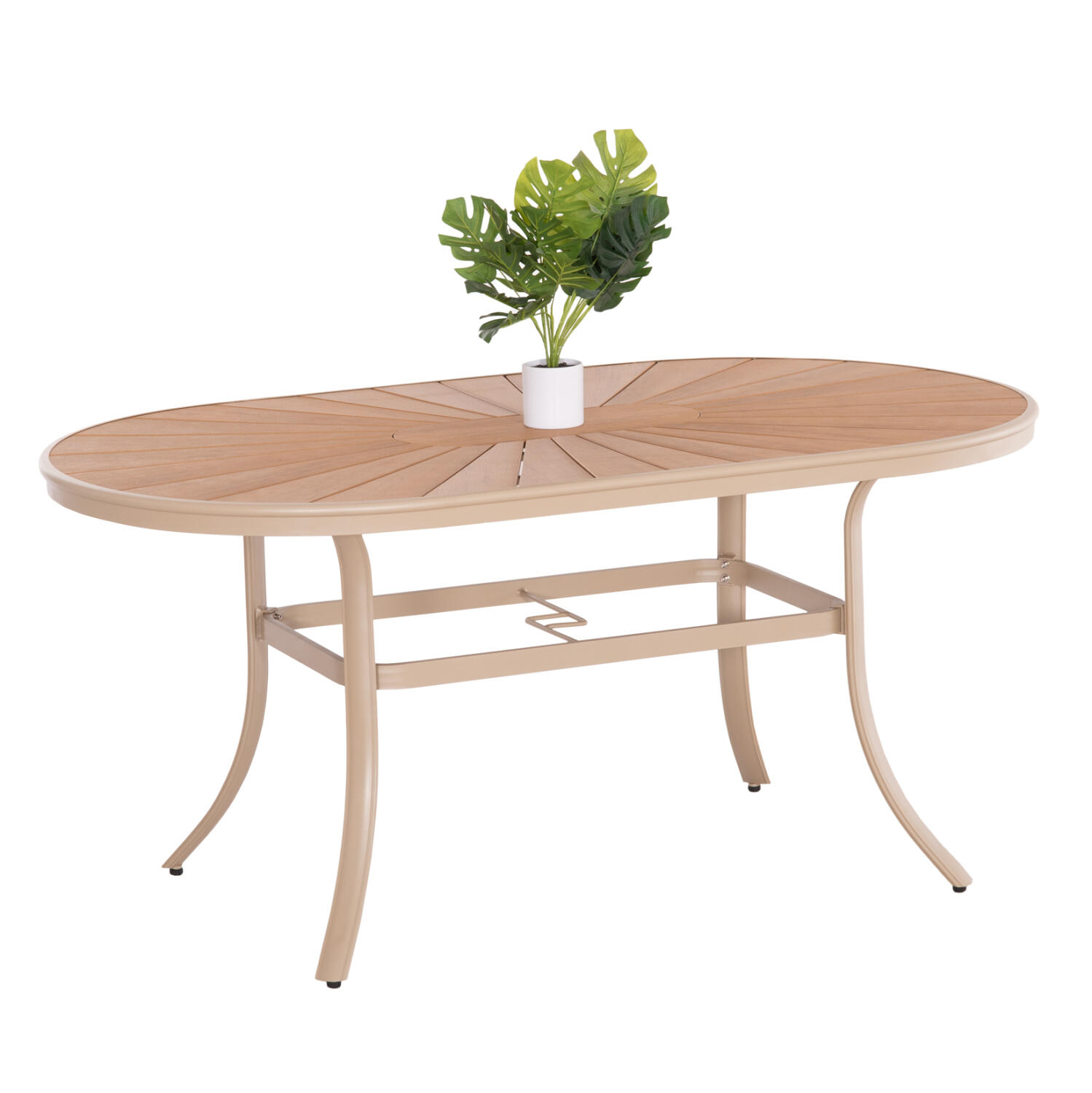 trapezi-exotchoroy-fb9628804-aloyminio-s Τραπεζι Εξωτ.χωρου Telamo HM6288.04 Αλουμινιο Σαμπανι & Polywood 160x90χ73.5υεκ. - Image 1