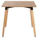 Τραπεζι Minimal HM0057.04 Σε Φυσικο Χρωμα Mdf-Ποδια Οξια Φυσικο Χρωμα 80χ80χ74υεκ - Image 3