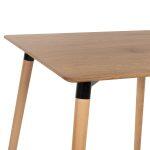 Τραπεζι Minimal HM0057.04 Σε Φυσικο Χρωμα Mdf-Ποδια Οξια Φυσικο Χρωμα 80χ80χ74υεκ - Image 4