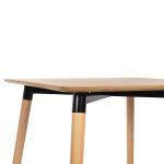 Τραπεζι Minimal HM0057.04 Σε Φυσικο Χρωμα Mdf-Ποδια Οξια Φυσικο Χρωμα 80χ80χ74υεκ - Image 6