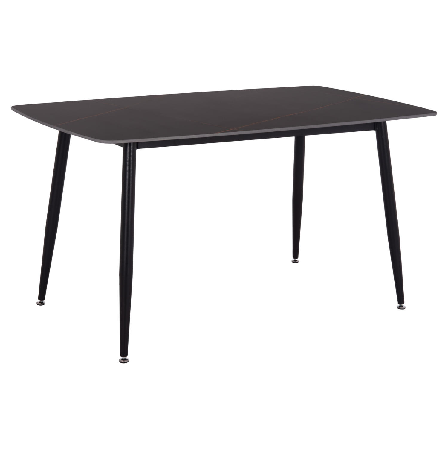 trapezi-fb91814902-keramiko-top-me-opsi- Τραπεζι Raven HM18149.02 Κεραμικο Top Με Οψη Μαυρο Μαρμαρο 140x80x74υεκ. - Image 1