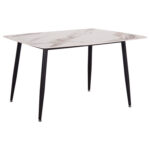 Τραπεζι Raven HM18149.04 Κεραμικο Top Με Οψη Λευκο/Καφε Μαρμαρο 140x80x74υεκ. - Image 4