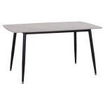 Τραπεζι Raven HM18149.13 Κεραμικο Top Με Οψη Γκρι Μαρμαρο 140x80x74υεκ.