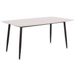 Τραπεζι Raven HM18150.01 Κεραμικο Top Με Οψη Λευκο Μαρμαρο 160x80x74υεκ.