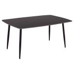 Τραπεζι Raven HM18150.02 Κεραμικο Top Με Οψη Μαυρο Μαρμαρο 160x80x74υεκ.
