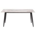 Τραπεζι Raven HM18150.04 Κεραμικο Top Με Οψη Λευκο/Καφε Μαρμαρο 160x80x74υεκ. - Image 3