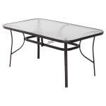 Τραπεζι Bruno 150x90χ72υεκ. Μεταλλικο Μαυρο Με Γυαλινη Επιφανεια HM5145.03 - Image 4