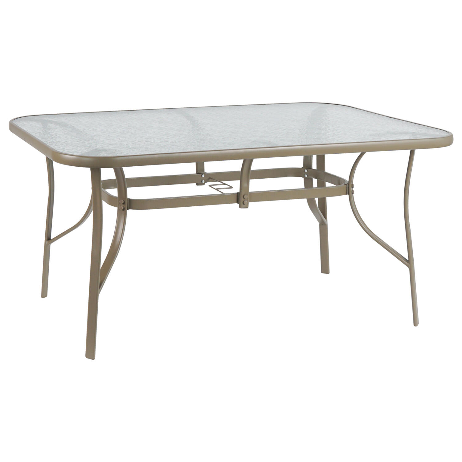 trapezi-fb9514504-metalliko-sampani-me-g Τραπεζι Bruno 150x90χ72υεκ. Μεταλλικο Σαμπανι Με Γυαλινη Επιφανεια HM5145.04 - Image 1