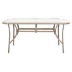Τραπεζι Bruno 150x90χ72υεκ. Μεταλλικο Σαμπανι Με Τρυπα Ομπρελας φ38mm HM5145.14 - Image 3