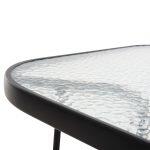 Τραπεζι Adam HM5679.03 Μεταλλικο Μαυρο Με Γυαλινη Επιφανεια 120χ70χ70υεκ. - Image 7