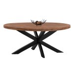 Τραπεζι Levinho HM8483.11 Oval 6εκ. Παχος Απο Μασιφ Ξυλο Mango 210x100x78υ Εκ.