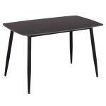 Τραπεζι Raven HM9854.02 Κεραμικο Top Μαυρο Μαρμαρο-Μαυρο Μεταλλο 120x70x73υεκ.