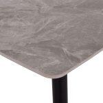 Τραπεζι Raven HM9854.13 Κεραμικο Top Γκρι Μαρμαρο-Μαυρο Μεταλλο 120x70x73υεκ. - Image 3
