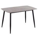 Τραπεζι Raven HM9854.13 Κεραμικο Top Γκρι Μαρμαρο-Μαυρο Μεταλλο 120x70x73υεκ. - Image 6