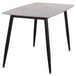 Τραπεζι Raven HM9854.13 Κεραμικο Top Γκρι Μαρμαρο-Μαυρο Μεταλλο 120x70x73υεκ. - Image 7