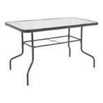Τραπεζι Κηπου Fylliana 030 Γκρι Χρωμα 140x80x70εκ