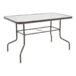 Τραπεζι Κηπου Fylliana 030 Καφε Χρωμα 140x80x70εκ