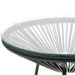 Τραπεζι Κηπου Fylliana Morena Μαυρο Χρωμα 50x45εκ - Image 4