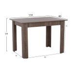 Τραπεζι Κουζινας HM2428.05, 110x80x77υεκ., Sonoma Oak Truffle - Image 10