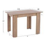 Τραπεζι Κουζινας HM2428.01 Kelvin Sonoma Oak 110x80x77υεκ. - Image 2
